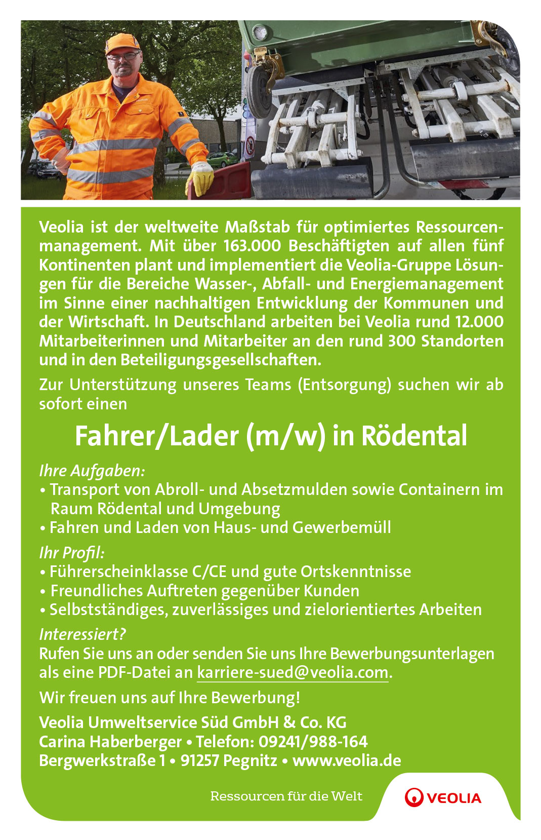 Veolia Umweltservice Süd GmbH & Co.KG › mein-amadeus.de